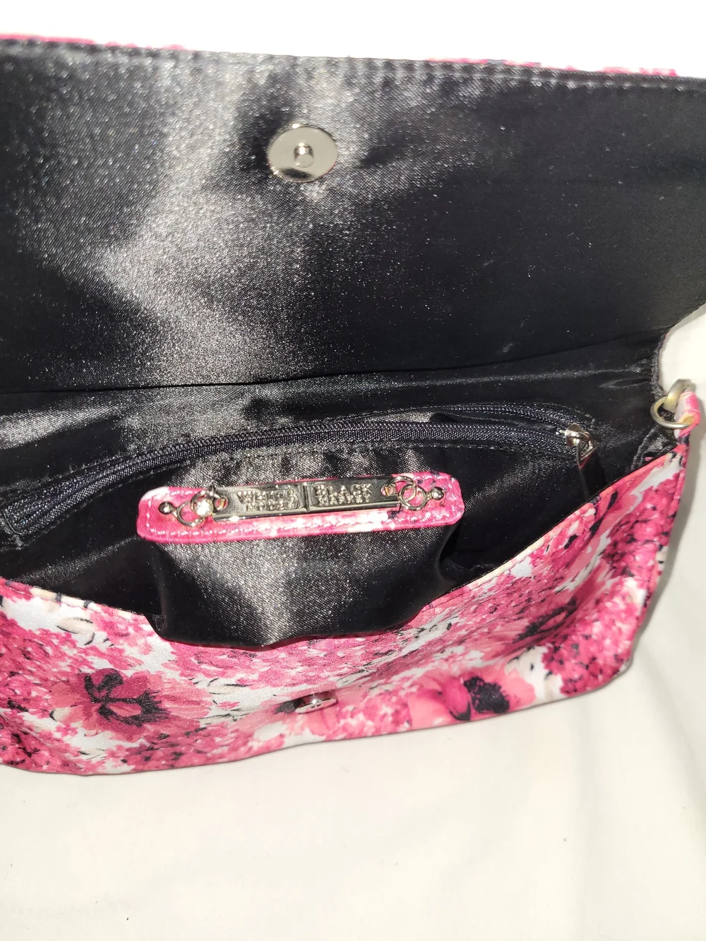 BMWH Floral Pink Chain-Handle Women's Shoulder Bag - Picture 2 of 4